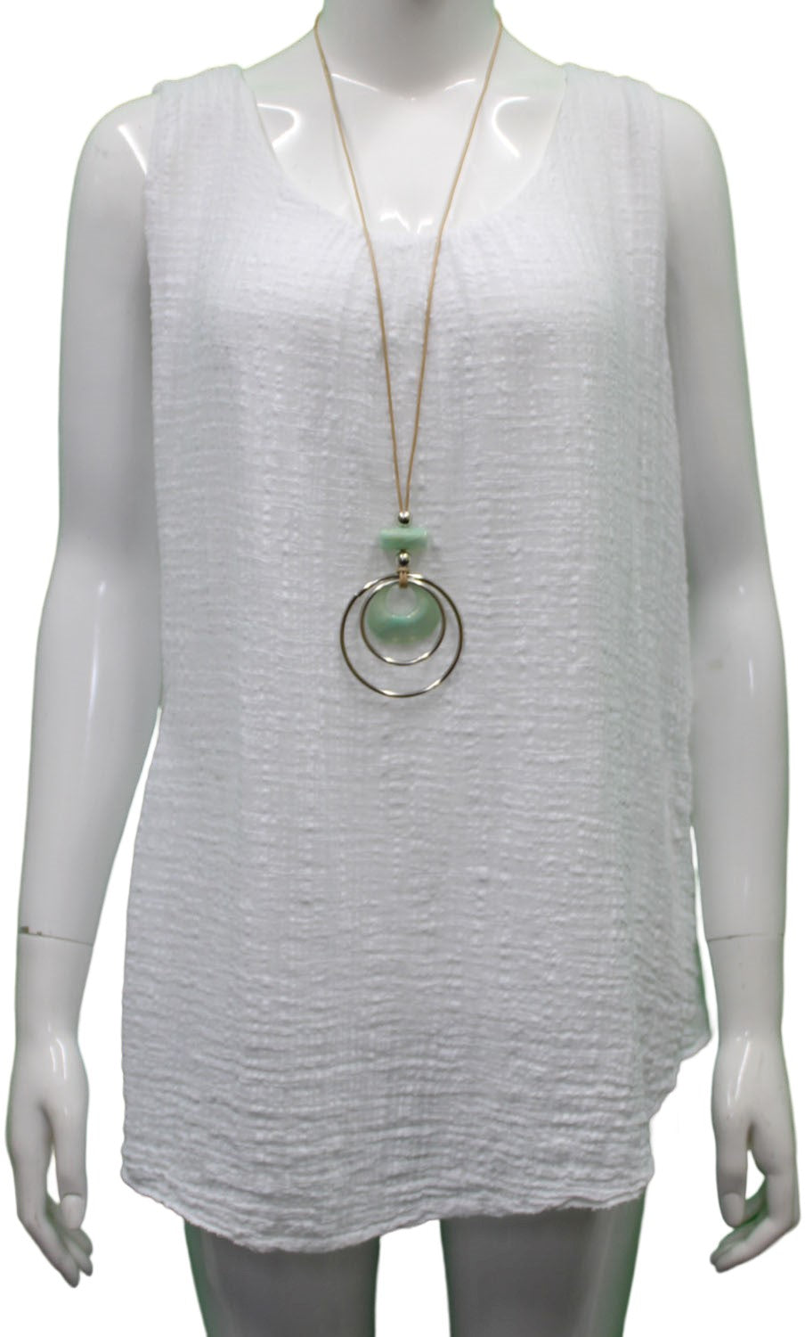 Plain Sleeveless Top with Neckless