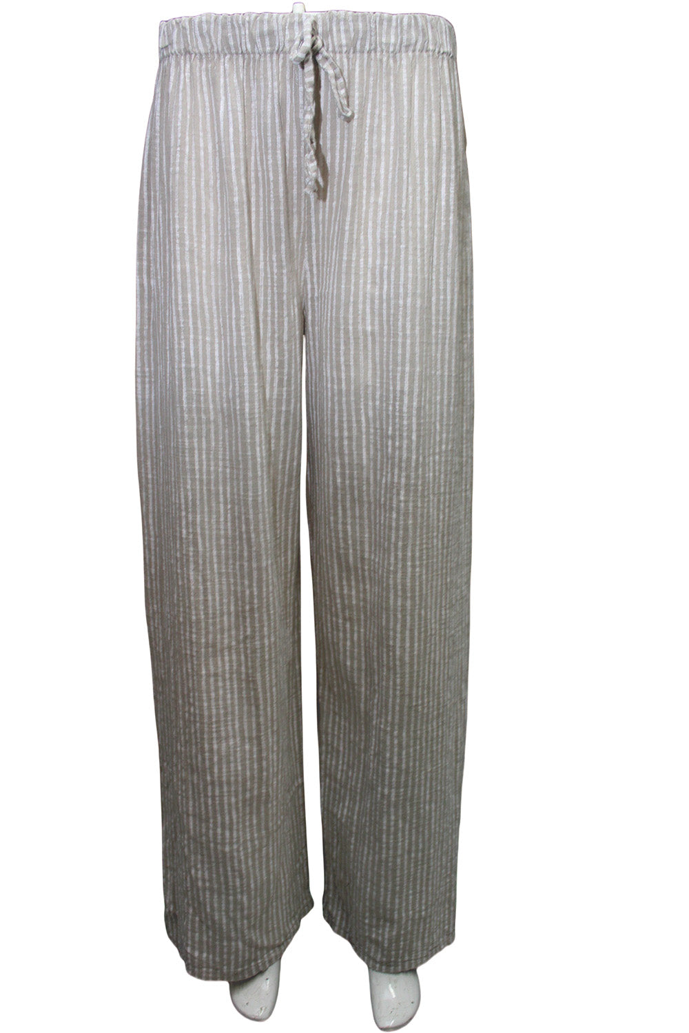 Stripe cotton trousers