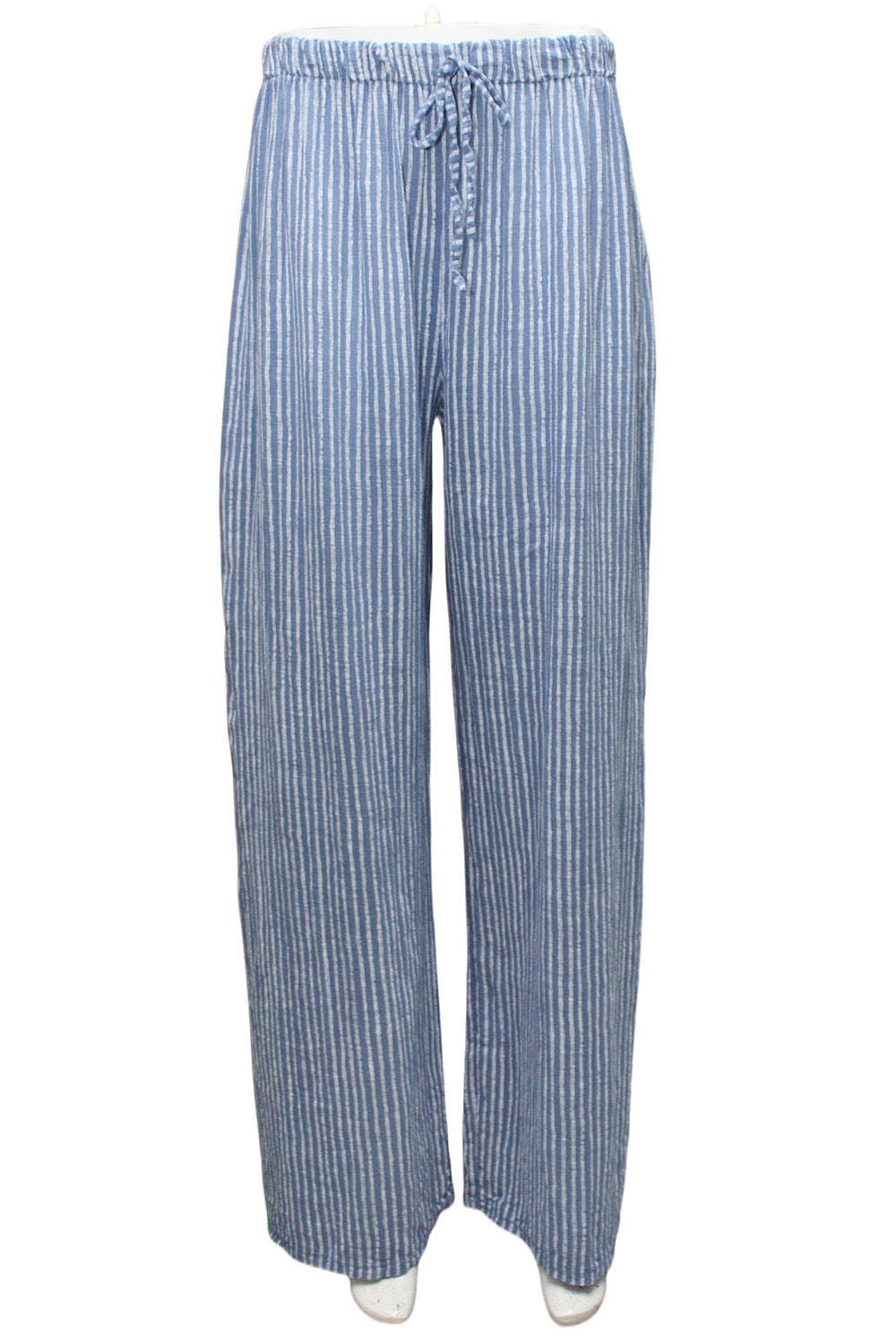 Stripe cotton trousers