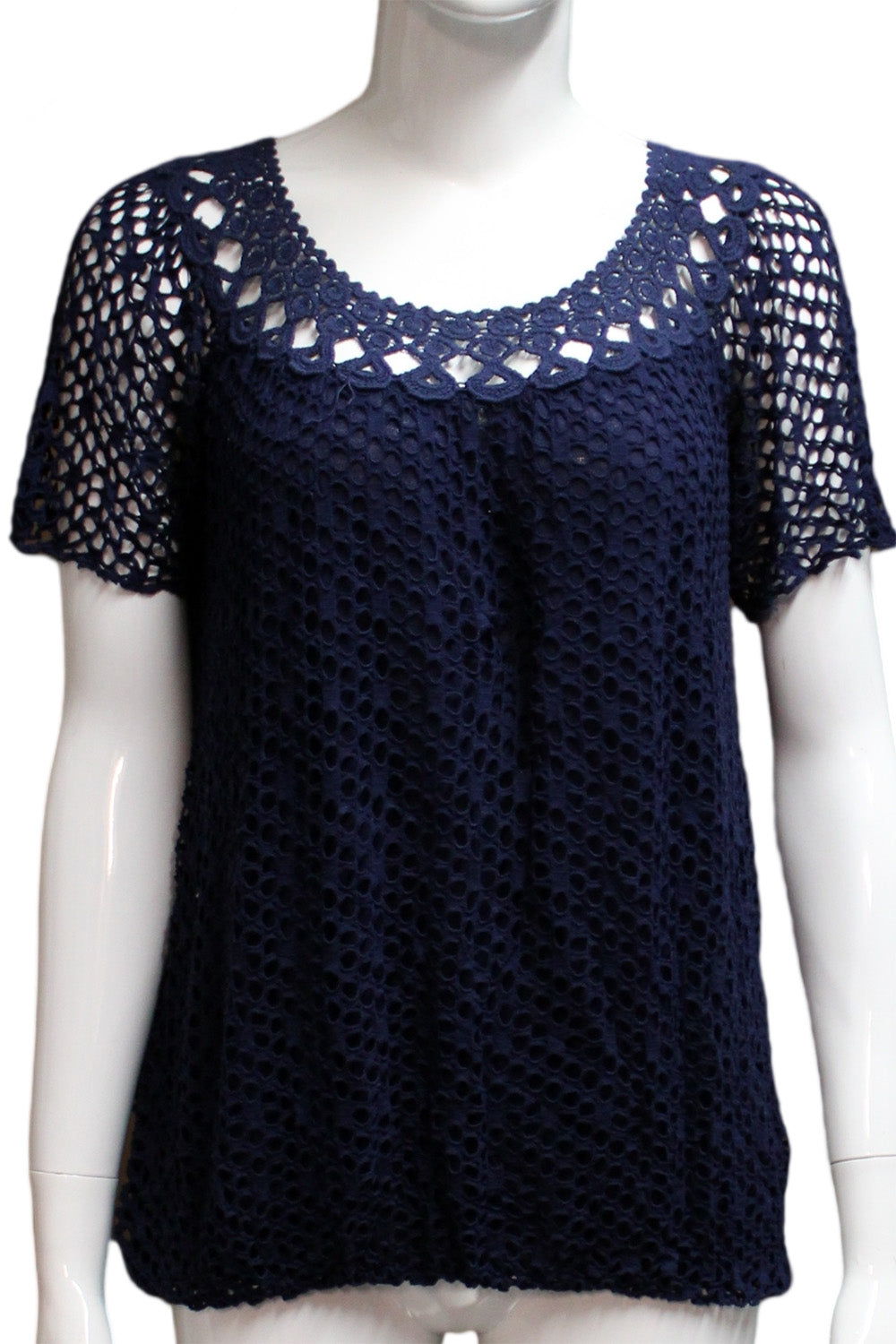 Crochet top with elastic bottom