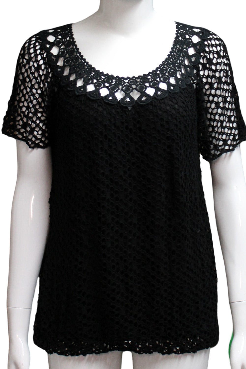Crochet top with elastic bottom