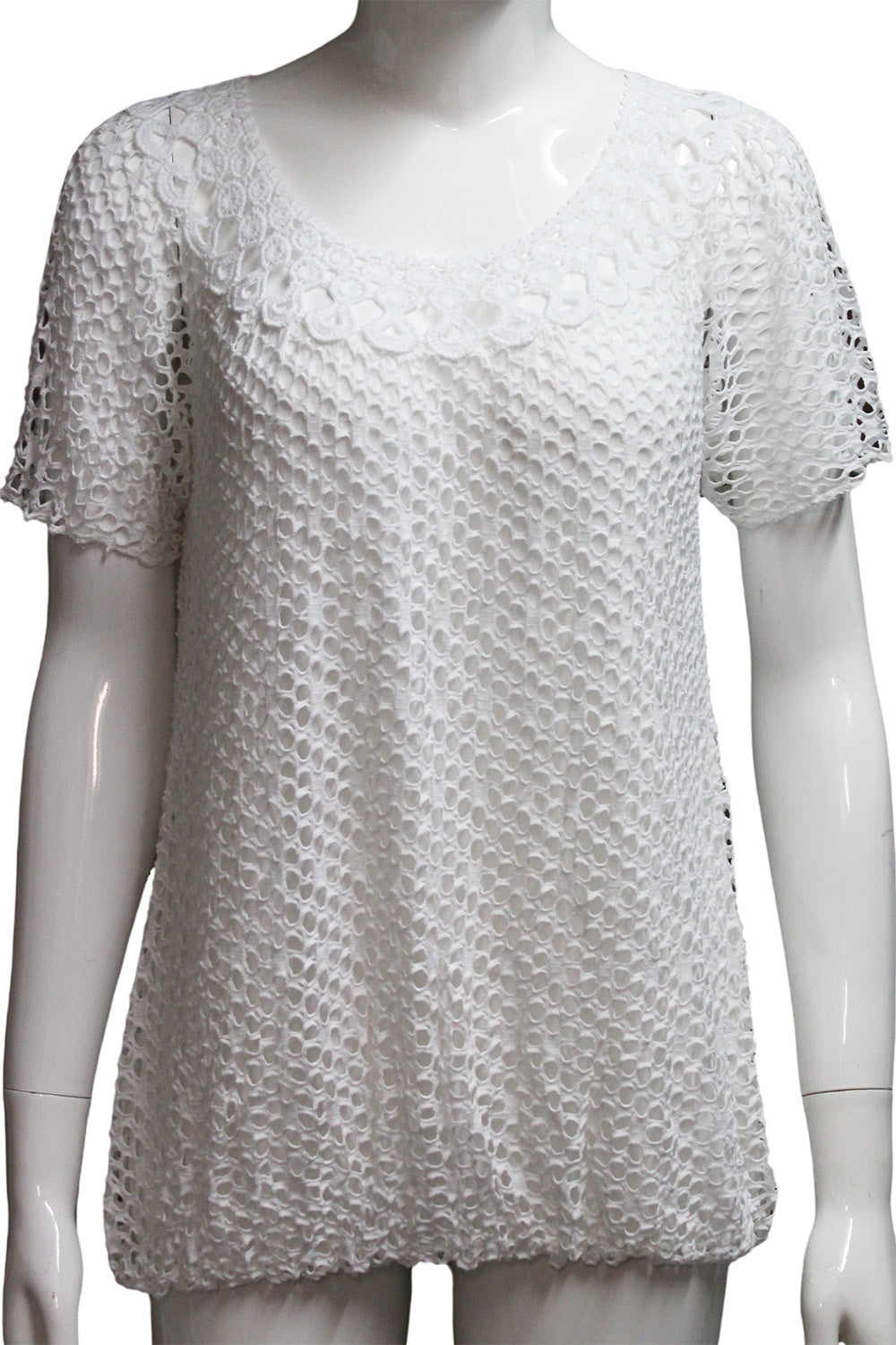 Crochet top with elastic bottom