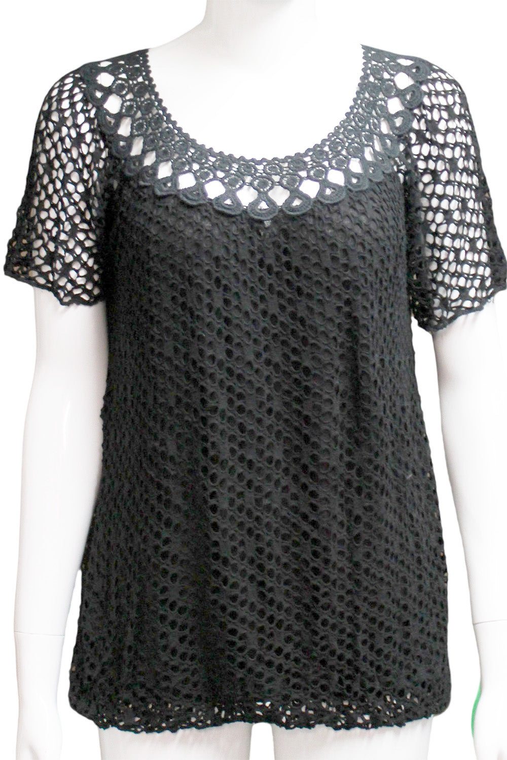 Crochet top with elastic bottom