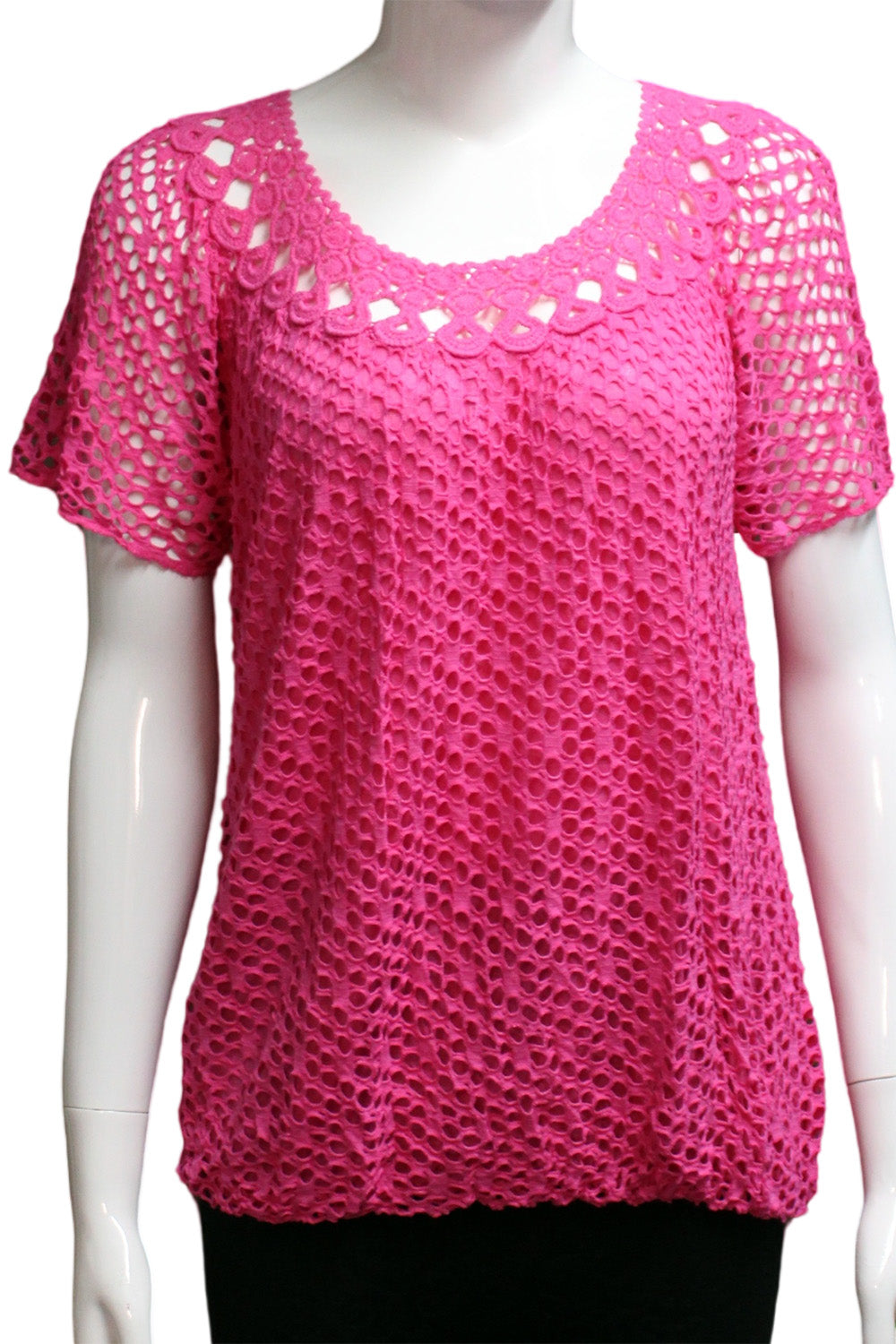 Crochet top with elastic bottom
